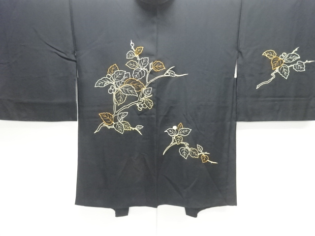 JAPANESE HAORI COAT / SAGARA EMBROIDERY / BERRY 